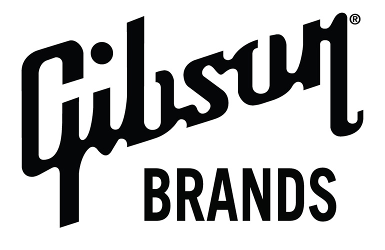 A black and white logo of gibson brands.