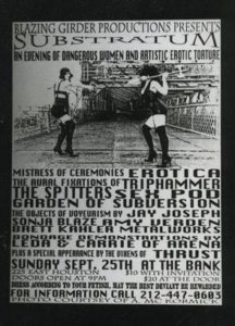 A poster of two women in black and white.